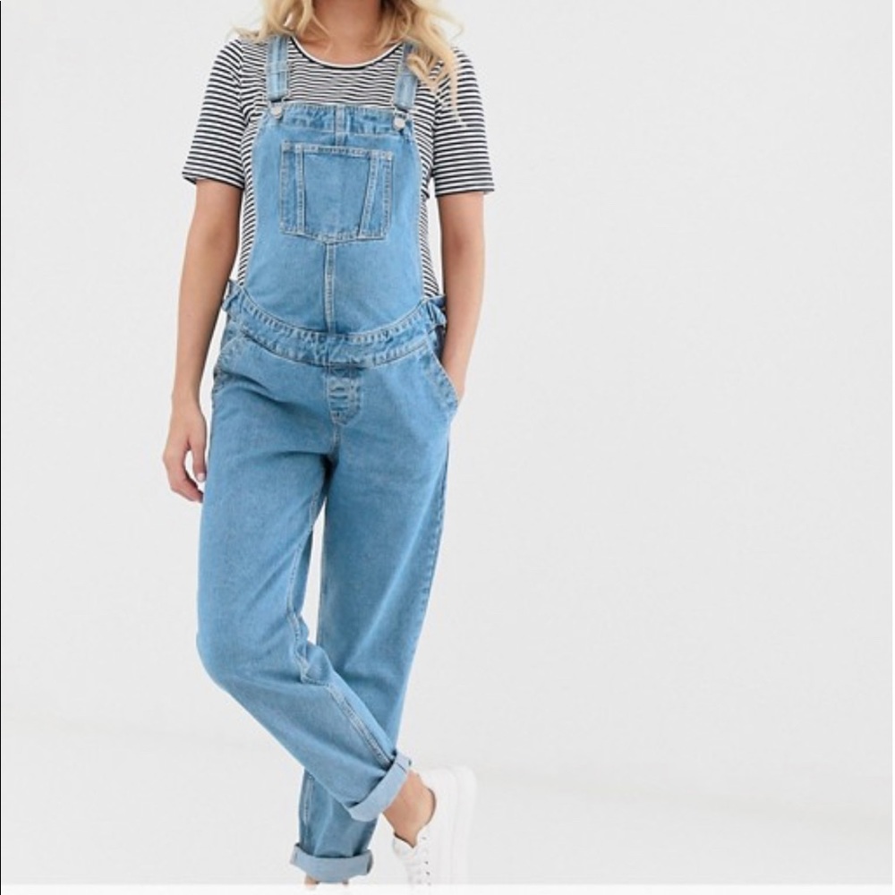 ASOS Maternity Overalls Stonewash Denim